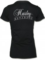 Damen Strass T-Shirt Harley Davidson
