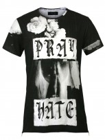 Herren Shirt Pray Hate (wei)