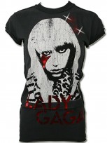 Damen Strass Shirt Lady Gaga
